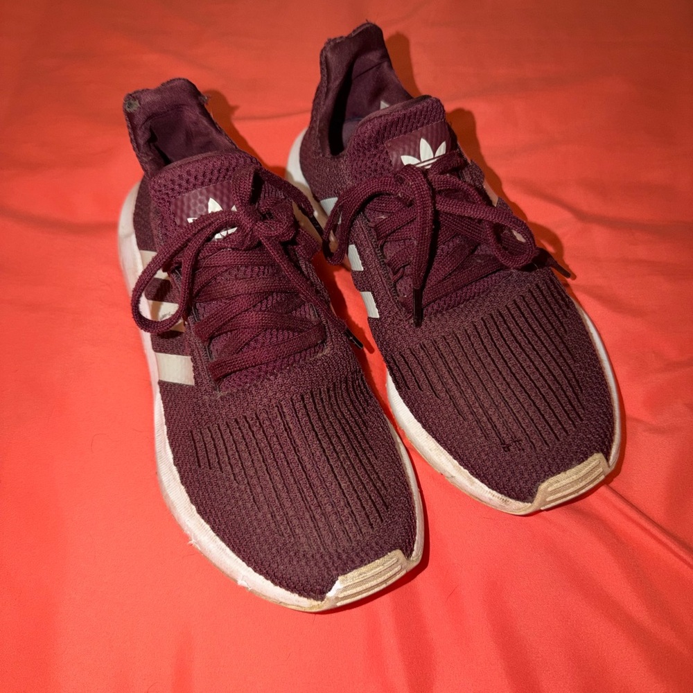 Adidas Burgundy Running Shoes